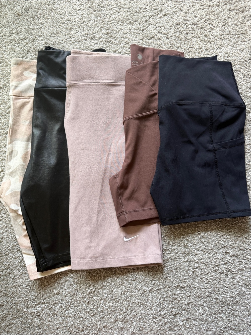 Assorted Activewear Bike Shorts Pack - Neutral Colors Size XS/S/M